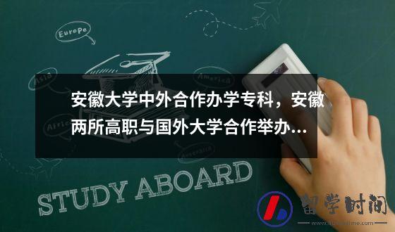 安徽大学中外合作办学专科，安徽两所高职与国外大学合作举办专科教育的学校