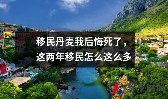 移民丹麦我后悔死了，这两年移民怎么这么多