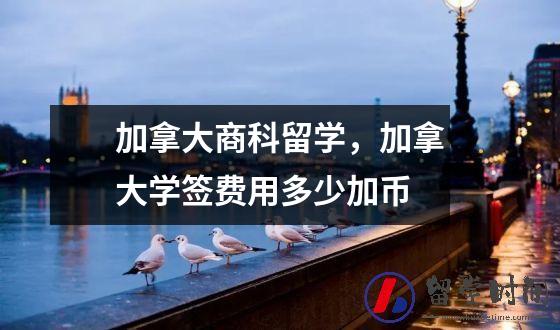 加拿大商科留学，加拿大学签费用多少加币